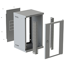 Product Naścienna 10" szafa 6U RAL 7035 szklane drzwi LC-10-6-11-G - Solarix - Naścienne 10"