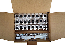 Product MULTIPACK 24 szt. - keystony Solarix CAT5E STP RJ45 czarny samozaciskowe SXKJ-5E-STP-BK-SA - Solarix - Keystony