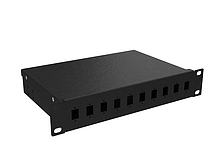 Przełącznica światłowodowa 10", 1U BK, 10xSC simplex FO-10-1-10SCS-B - Solarix - Przełącznice światłowodowe