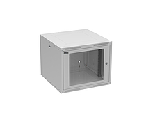 Szafa naścienna GrandN DUO 9U 600mm, drzwi szklane, RAL 7035, GrandND-9U-66-11-G - Solarix - Naścienne 19"