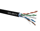 Kabel instalacyjny Solarix CAT6 FTP PE F<sub>ca</sub> zewnętrzny szpula 500 m SXKD-6-FTP-PE czarny - Solarix - Kable instalacyjne