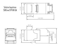 Product MULTIPACK 24 szt. - keystony Solarix CAT6 STP RJ45 czarny samozaciskowe SXKJ-6-STP-BK-SA - Solarix - Keystony