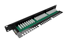 Product 19" patch panel Solarix 24 x RJ45 CAT5E UTP z listwą 1U SX24L-5E-UTP-BK-N - Solarix - Patch panele