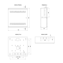 Product Szafa  LC-18 LITE z szynami 3U,4U 540x540x180mm szara RAL7035 - Solarix - Naścienne 19"