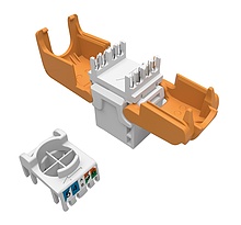 Product Samozaciskowy keystone Solarix CAT5E UTP SXKJ-5E-UTP-WH-SA - Solarix - Keystony