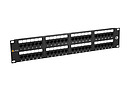 19" patch panel Solarix 48 x RJ45 CAT5E UTP 150 MHz czarny 2U SX48-5E-UTP-BK - Solarix - Patch panele