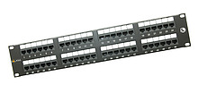 Product 19" patch panel Solarix 48 x RJ45 CAT5E UTP 150 MHz czarny 2U SX48-5E-UTP-BK - Solarix - Patch panele