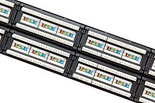 Product 19" patch panel Solarix 48 x RJ45 CAT5E UTP 150 MHz czarny 2U SX48-5E-UTP-BK - Solarix - Patch panele