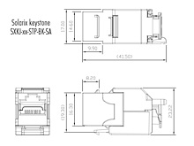 Product Samozaciskowy keystone Solarix CAT5E STP RJ45 SXKJ-5E-STP-BK-SA - Solarix - Keystony