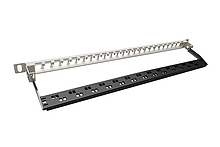 Product 19" uniwersalny modularny nieobłożony patch panel Solarix 24 porty 0,5U ze stali nierdzewnej SX24HDM-0-STP-SL-UNI - Solarix - Patch panele